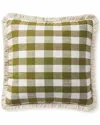 SERENA & LILY CLASSIC LINEN GINGHAM PILLOW COVER