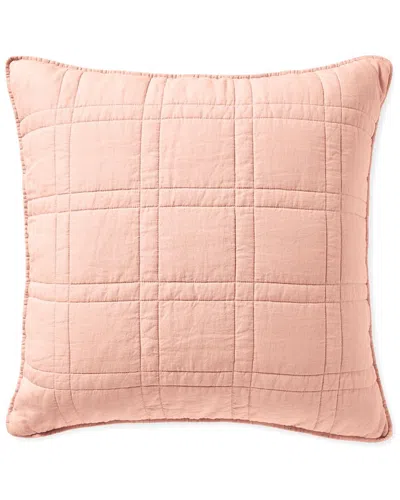 Serena & Lily The Washed Linen Quilt Sham In Pink