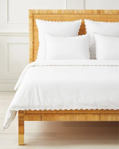 Serena & Lily Wave Percale Duvet In White