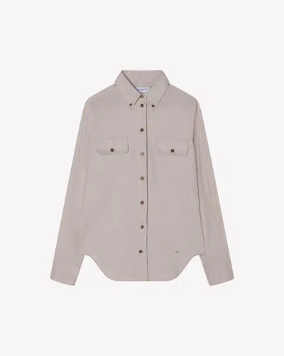 Serena Bute Brushed Cotton Shirt In Ecru
