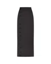 Serena Bute Button Through Skirt - Black In Black