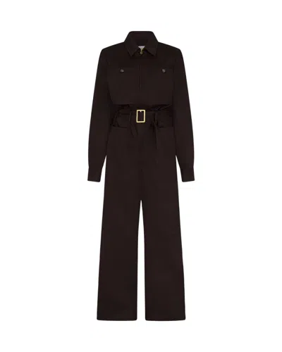 Serena Bute Cargo Jumpsuit - Chocolate Brown