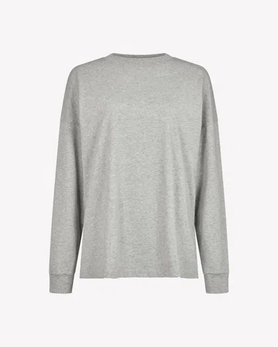Serena Bute Classic Cotton Long Sleeve T-shirt In Gray