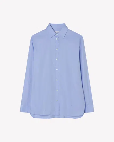 Serena Bute Cotton Boyfriend Shirt In Blue