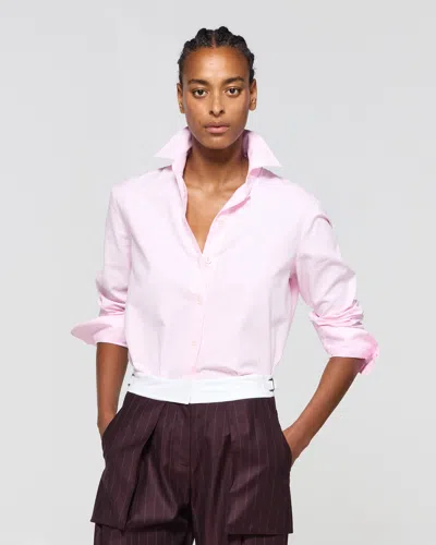 Serena Bute Cotton Boyfriend Shirt In Pink