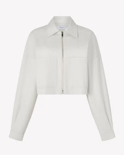 Serena Bute Cotton Gabardine Dropped Shoulder Jacket In Gray
