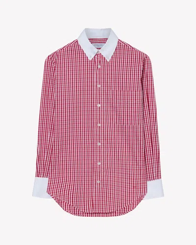Serena Bute Cotton Johnny Shirt In Red