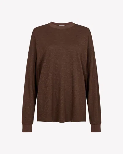 Serena Bute Cotton Long Sleeve T-shirt In Blue