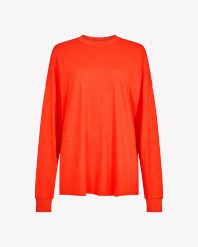 Serena Bute Cotton Long Sleeve T-shirt In Red