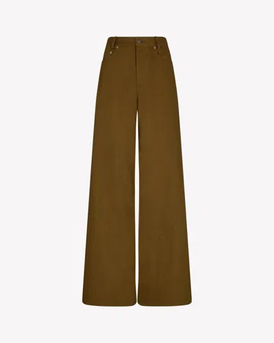 Serena Bute Cotton Loose Fit Trouser In Brown
