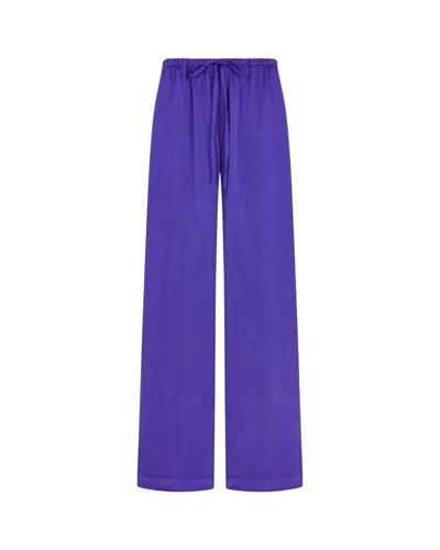 Serena Bute Cropped Jogger - Violet Blue