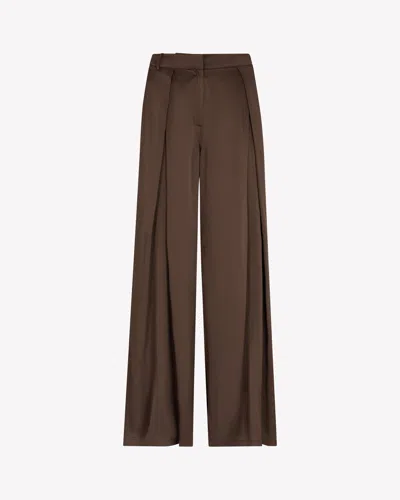 Serena Bute Cross Pleat Trouser In Brown