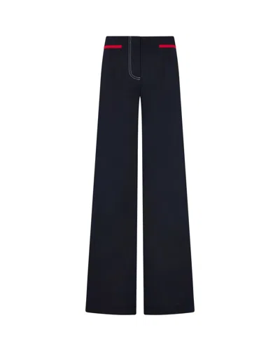 Serena Bute Flare Trouser With Contrast Pockets - Dark Navy