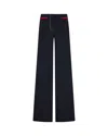 Serena Bute Flare Trouser With Contrast Pockets In Blue