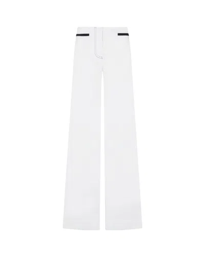 Serena Bute Flare Trouser With Contrast Pockets - White