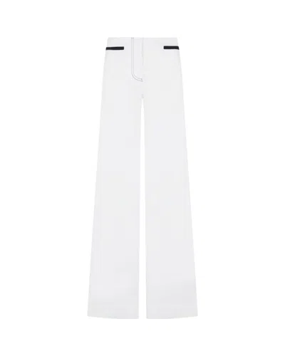 SERENA BUTE FLARE TROUSER WITH CONTRAST POCKETS - WHITE