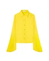 Serena Bute Flared Sleeve Shirt - Bright Yellow In Yellow