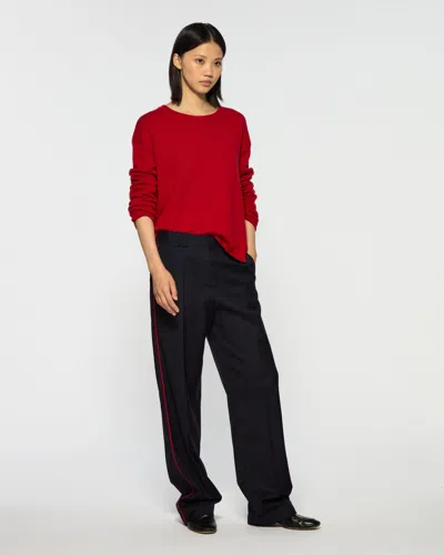 Serena Bute Flat Fronted Jogger In Red