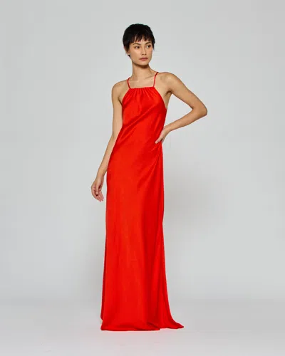 Serena Bute Gathered Neck Bias Dress