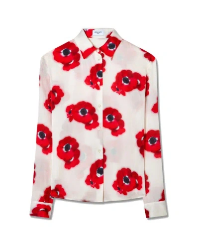 Serena Bute Graphic Poppy City Shirt - White/red