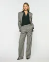 Serena Bute Inverted Box Pleat Trouser In Gray