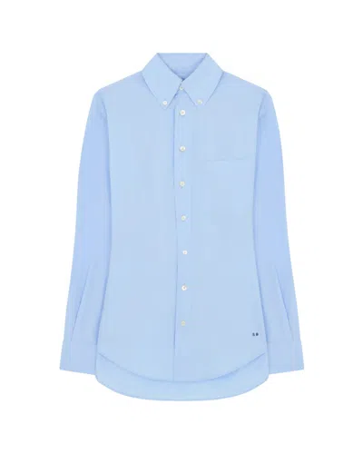 Serena Bute Johnny Fitted Shirt - Pale Blue In Grey