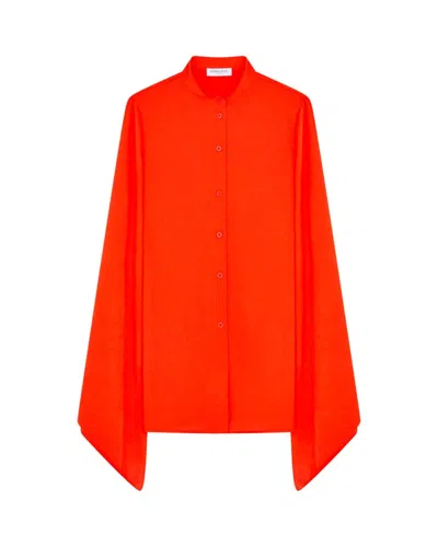 SERENA BUTE KIMONO SLEEVE SHIRT - BRIGHT RED