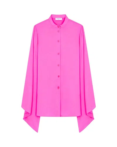 Serena Bute Kimono Sleeve Shirt - Shocking Pink