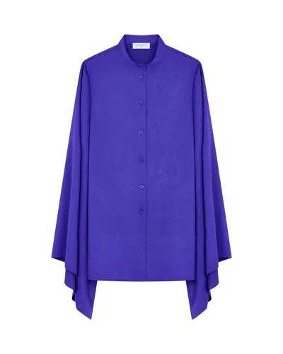 Serena Bute Kimono Sleeve Shirt - Violet Blue
