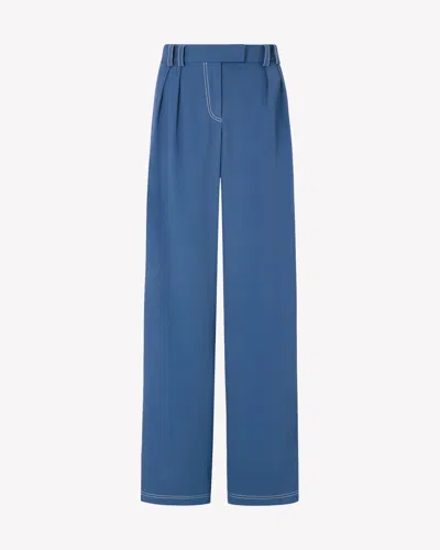 Serena Bute Lightweight Twill Boyfriend Trouser In Blue