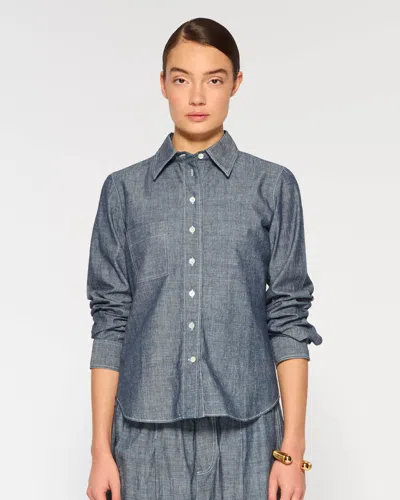 Serena Bute London Chambray Serena Shirt In Blue