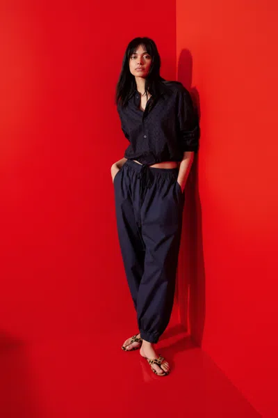 Serena Bute London Cotton Balloon Trouser In Blue