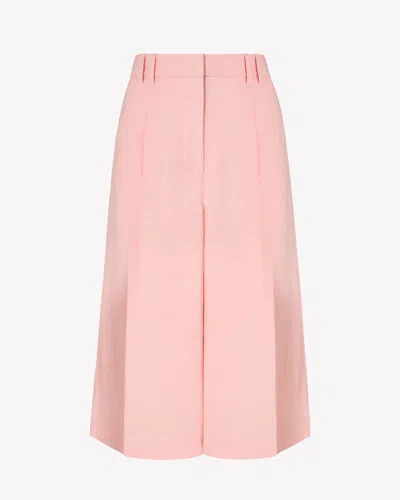 Serena Bute London Linen Culotte In Pink