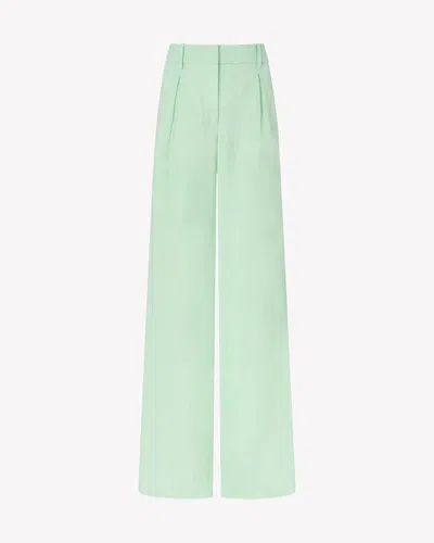 Serena Bute London Linen Inverted Pleat Trouser In Green