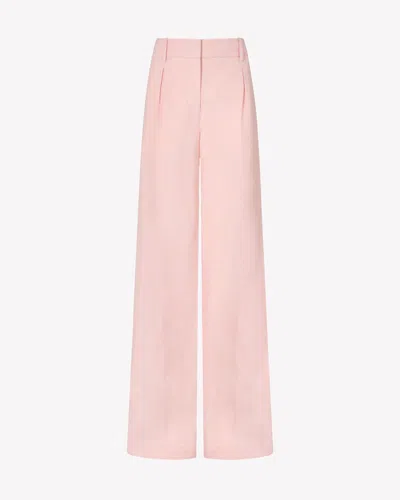 Serena Bute London Linen Inverted Pleat Trouser In Pink