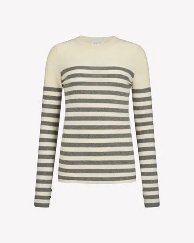 Serena Bute Merino Wool Striped Fitted Jumper