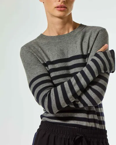 Serena Bute Merino Wool Striped Fitted Jumper