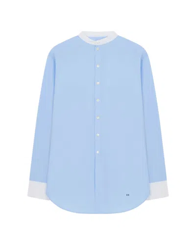 Serena Bute Oversized Shirt With Side Opening - Pale Blue