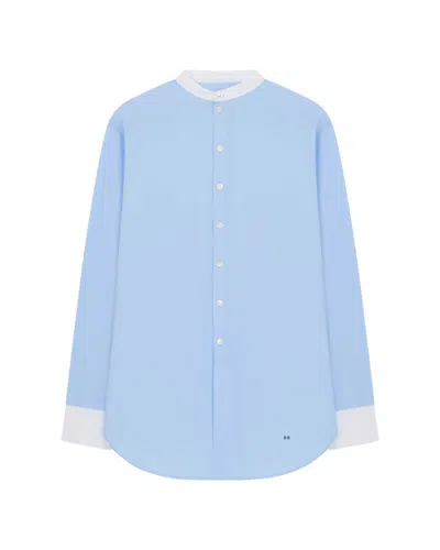 Serena Bute Oversized Shirt With Side Opening - Pale Blue