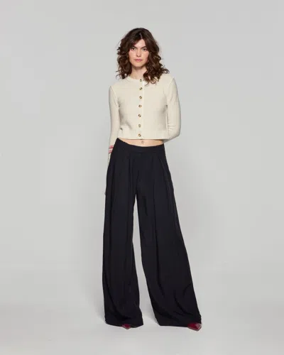 Serena Bute Relaxed Wide Leg Trouser - Black