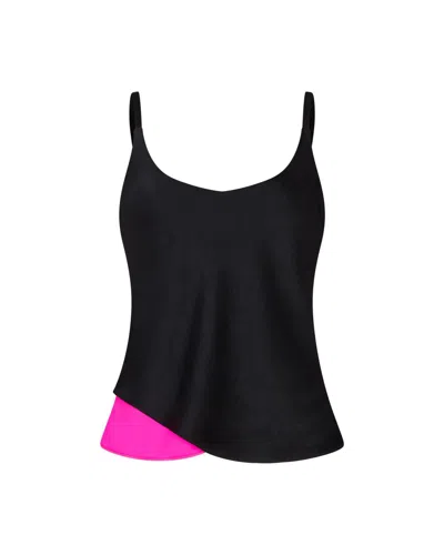 Serena Bute Reversible Cami Top - Black/bright Pink