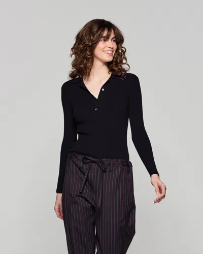 Serena Bute Ribbed Henley Top