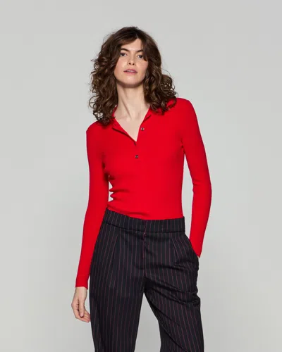 Serena Bute Ribbed Henley Top