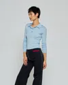 Serena Bute Ribbed Henley Top