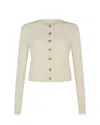 Serena Bute Round Neck Cardigan - Cream