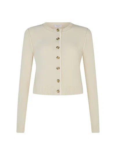 Serena Bute Round Neck Cardigan - Cream
