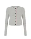 Serena Bute Round Neck Cardigan - Light Grey