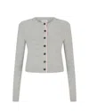 Serena Bute Round Neck Cardigan - Light Grey In Grey