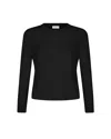 Serena Bute Round Neck Jumper - Black In Black