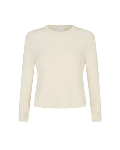 Serena Bute Round Neck Jumper - Cream In Neutrals